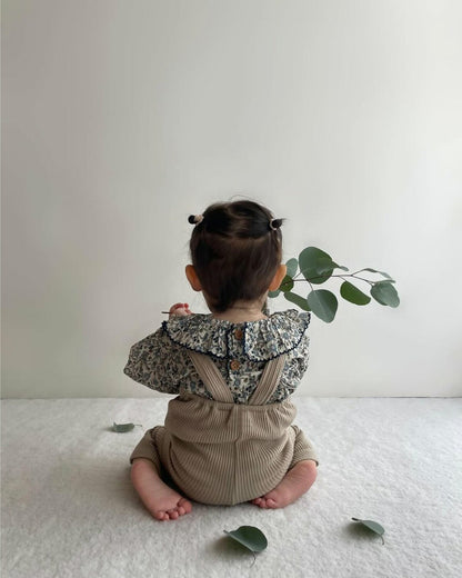 長袖ロンパース Floral Ruffle Romper 花柄 フリルロンパース【mh0012123】