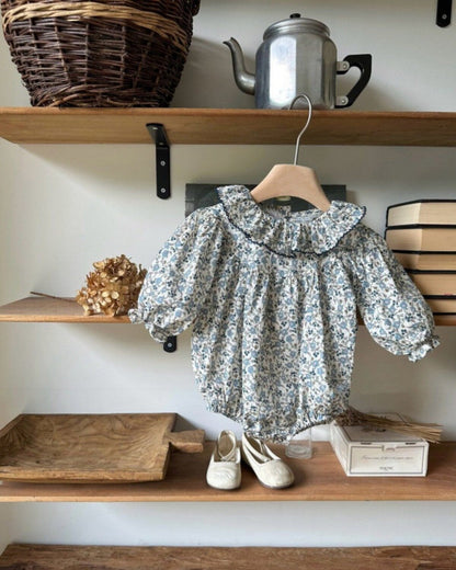 長袖ロンパース Floral Ruffle Romper 花柄 フリルロンパース【mh0012123】