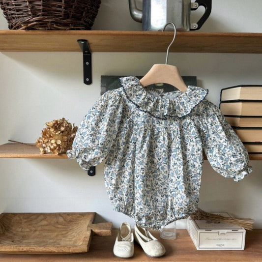 長袖ロンパース Floral Ruffle Romper 花柄 フリルロンパース【mh0012123】