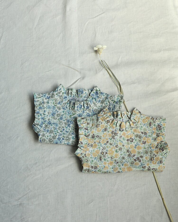 タンクトップ・キャミソール・ノースリーブトップス Floral Sleeveless Baby Blouse 花柄 ノースリーブ ブラウス【mh0012122】