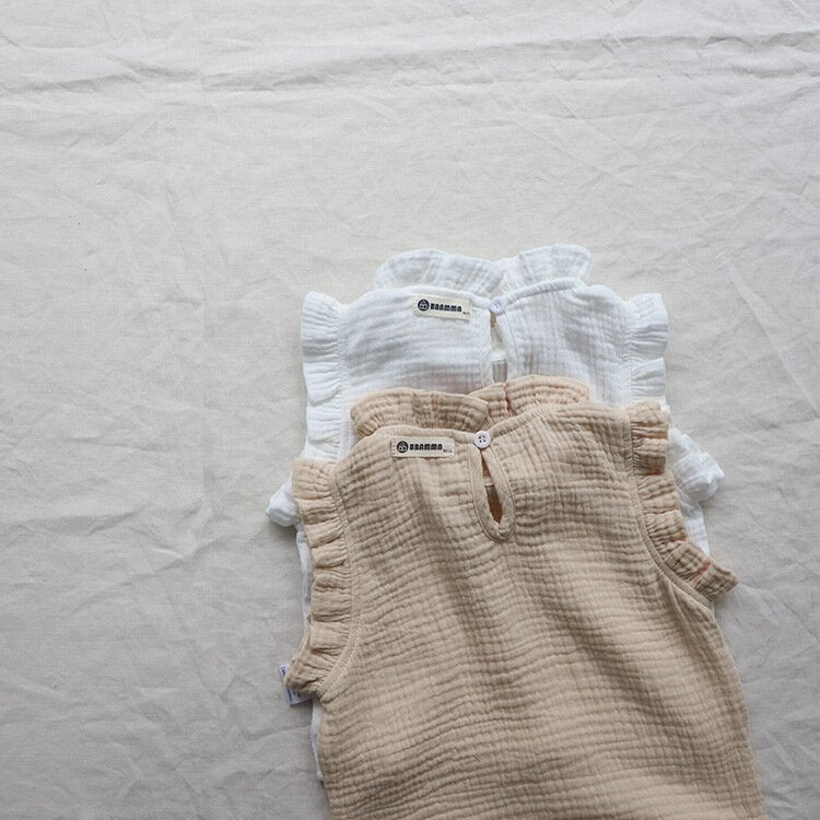 タンクトップ・キャミソール・ノースリーブトップス Floral Sleeveless Baby Blouse 花柄 ノースリーブ ブラウス【mh0012122】
