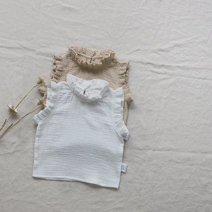 タンクトップ・キャミソール・ノースリーブトップス Floral Sleeveless Baby Blouse 花柄 ノースリーブ ブラウス【mh0012122】