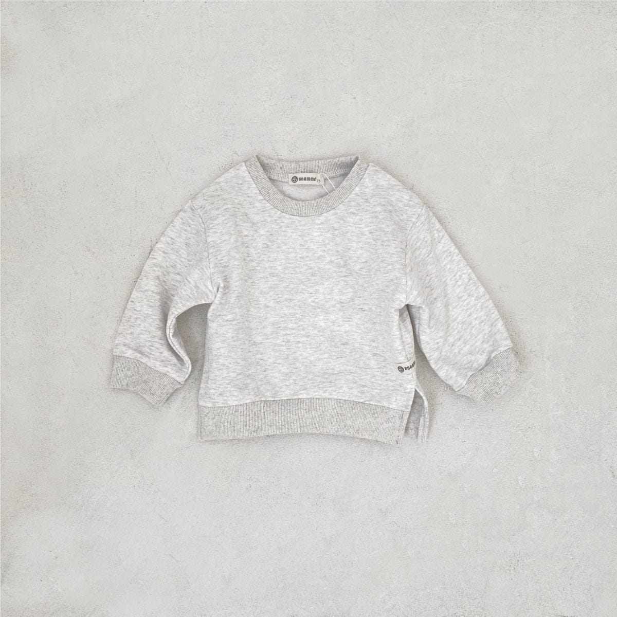 トレーナー・フーディ Flower Ash / 73cm ベビートップス サイドスリットシンプル長袖スウェットシャツ【mh0009033】