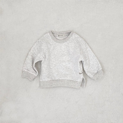 トレーナー・フーディ Flower Ash / 73cm ベビートップス サイドスリットシンプル長袖スウェットシャツ【mh0009033】