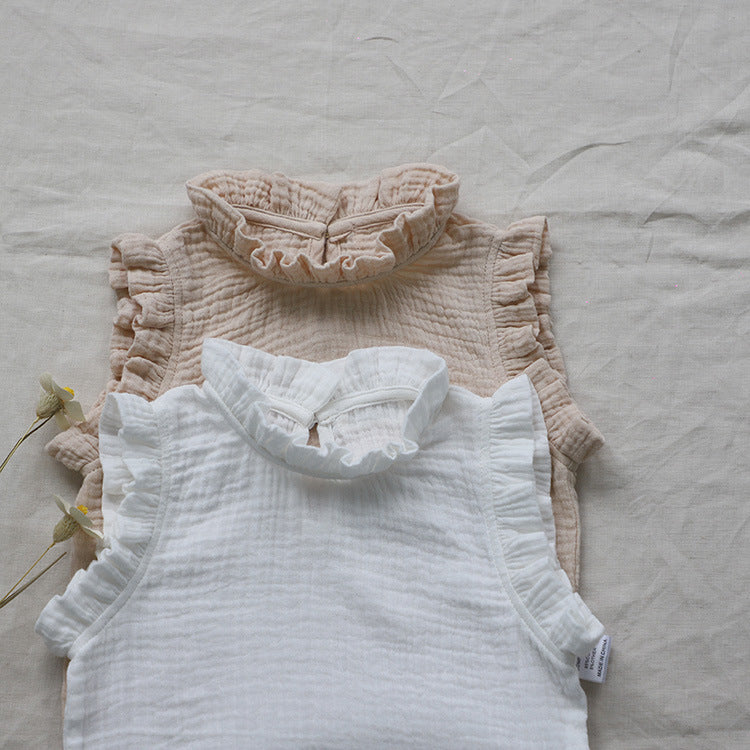 タンクトップ・キャミソール・ノースリーブトップス Flower Ruffle Sleeveless Blouse フラワー フリル ノースリーブ ブラウス【mh0012002】