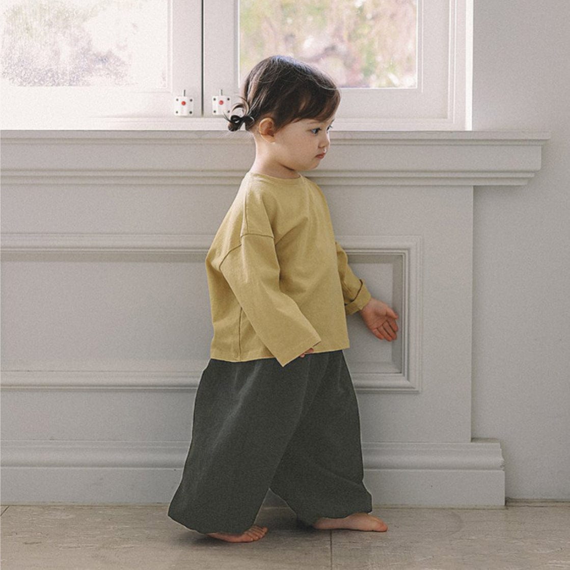 ロングパンツ・スウェットパンツ Gray / 73cm シンプルベーシックコットンハーレムパンツ【mh0010611】