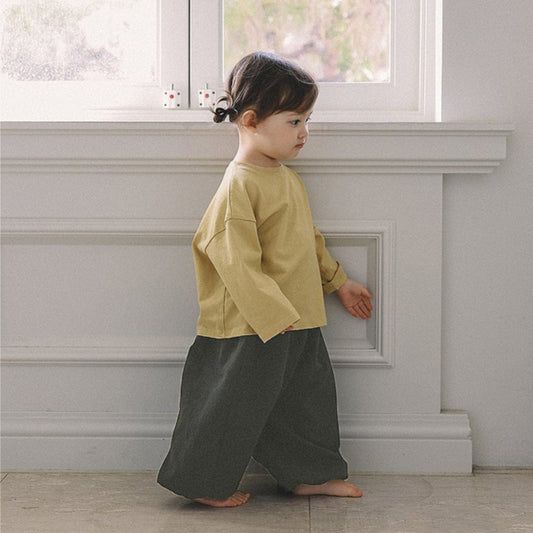 ロングパンツ・スウェットパンツ Gray / 73cm シンプルベーシックコットンハーレムパンツ【mh0010611】