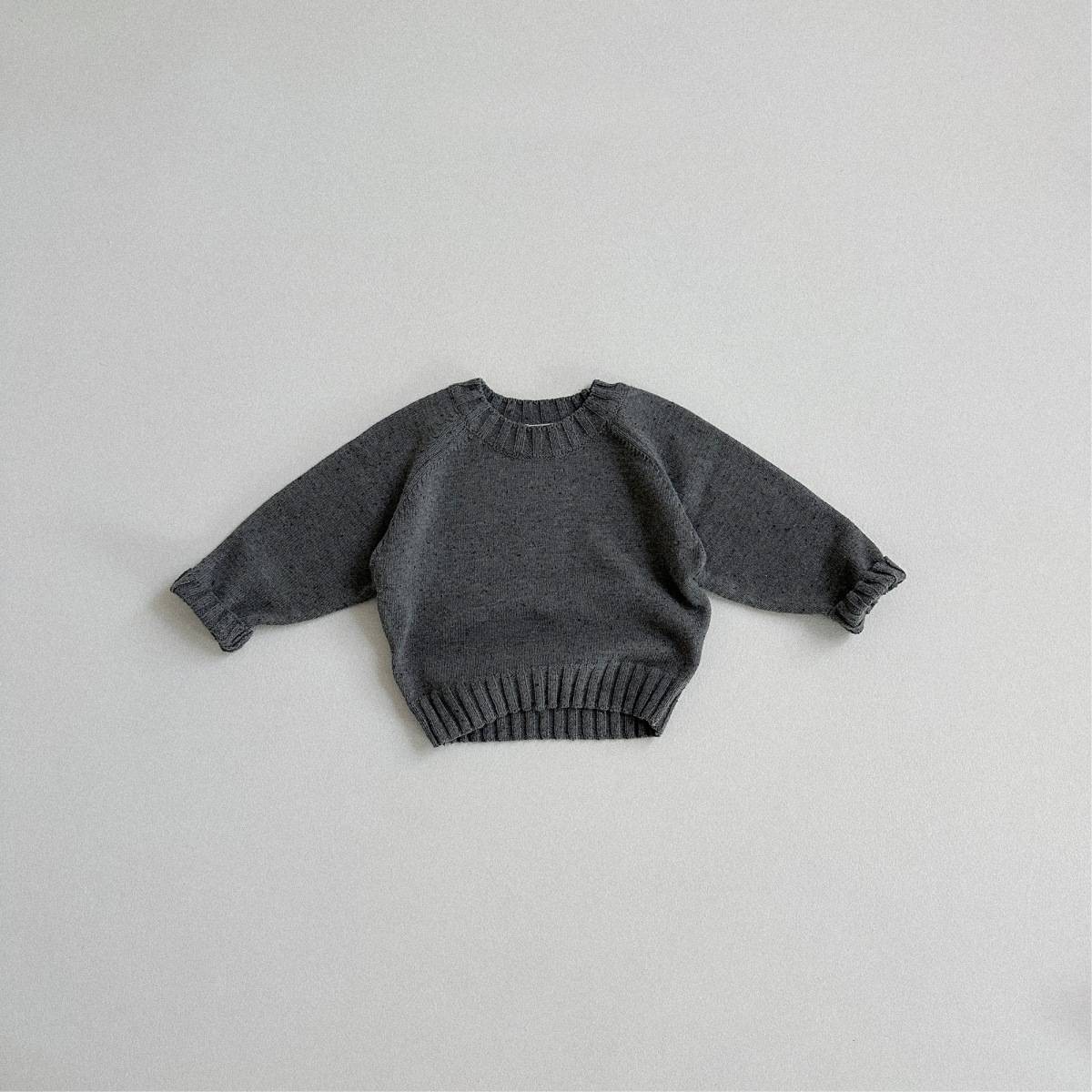 ニット・セーター Gray / 73cm 長袖セーター ニット素材 カラフルネップ ラグランスリーブトップス【mh0011369】