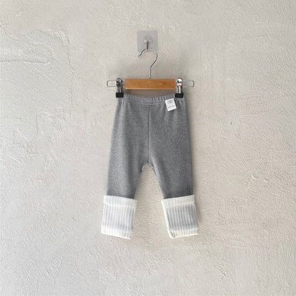 レギンスパンツ Gray / 9M  73CM ベビーパンツ レッグウォーマードッキングレギンスパンツ【mh0008737】