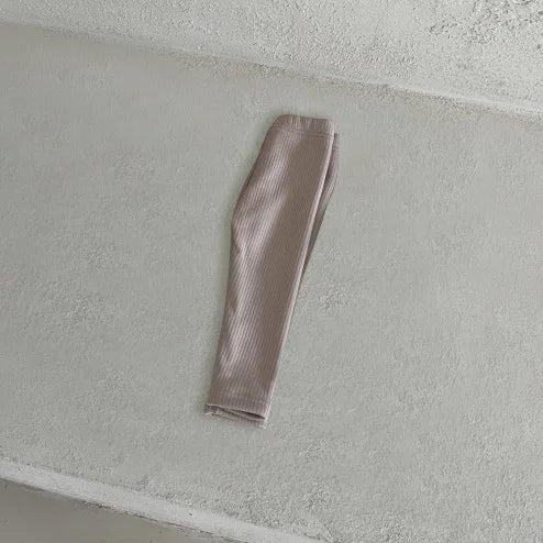 レギンスパンツ Gray Pink / 6M  66CM ベビーレギンス シンプル ベーシックパンツ レギンスパンツ 裏フリース ユニセックス 男の子 女の子 子供服【mh0003406】