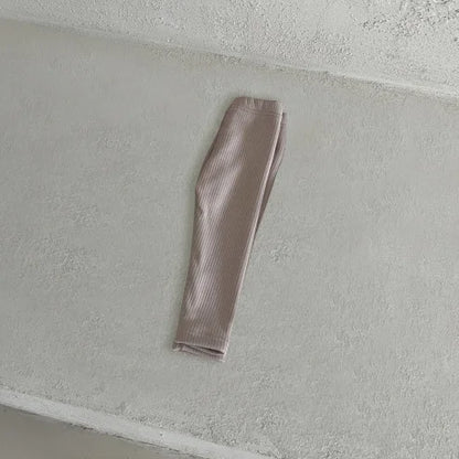 レギンスパンツ Gray Pink / 6M  66CM ベビーレギンス シンプル ベーシックパンツ レギンスパンツ 裏フリース ユニセックス 男の子 女の子 子供服【mh0003406】