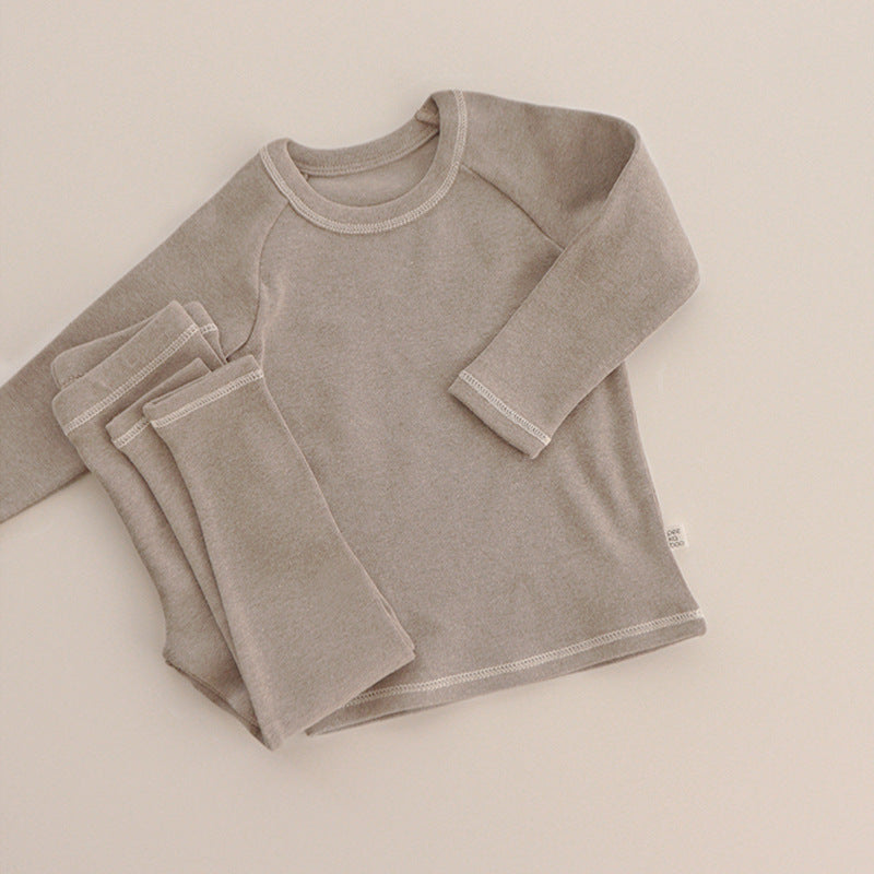 長袖セットアップ Gray Pink / 73cm Long Sleeve Tee + Pants Bunny Ear Hat 長袖Tシャツ + ハイウエストパンツ うさ耳帽子【mh0012246】