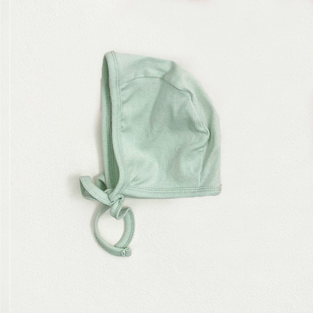 ロンパースセットアップ Green hat / One Size バイカラー長袖ロンパース+足付きレギンスパンツ+ボンネット帽子セット【mh0010604】