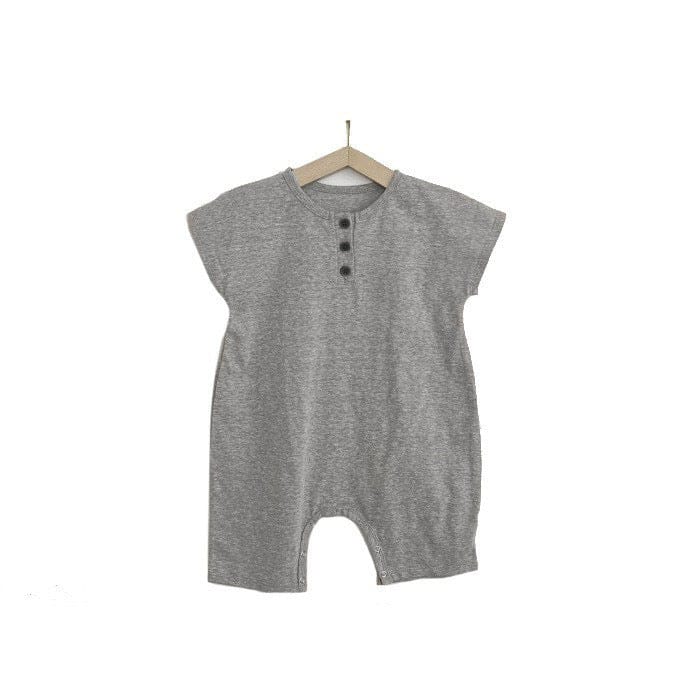 半袖ロンパース Grey / 66cm シンプルデイリー半袖ロンパース【mh0010008】