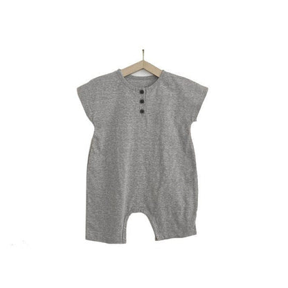 半袖ロンパース Grey / 66cm シンプルデイリー半袖ロンパース【mh0010008】