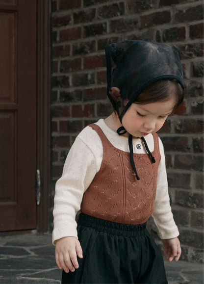 ベスト Hollow Jacquard Knitted Vest 透かし編み ジャガード ニットベスト【mh0012121】