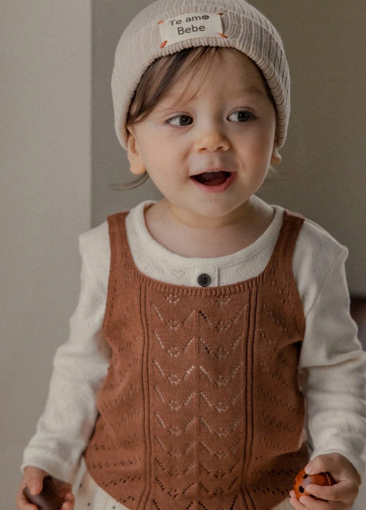 ベスト Hollow Jacquard Knitted Vest 透かし編み ジャガード ニットベスト【mh0012121】