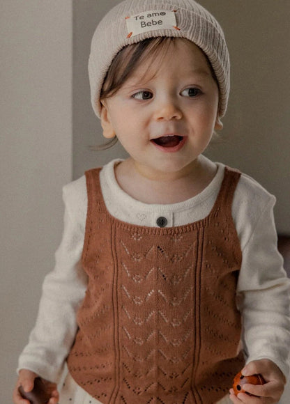 ベスト Hollow Jacquard Knitted Vest 透かし編み ジャガード ニットベスト【mh0012121】