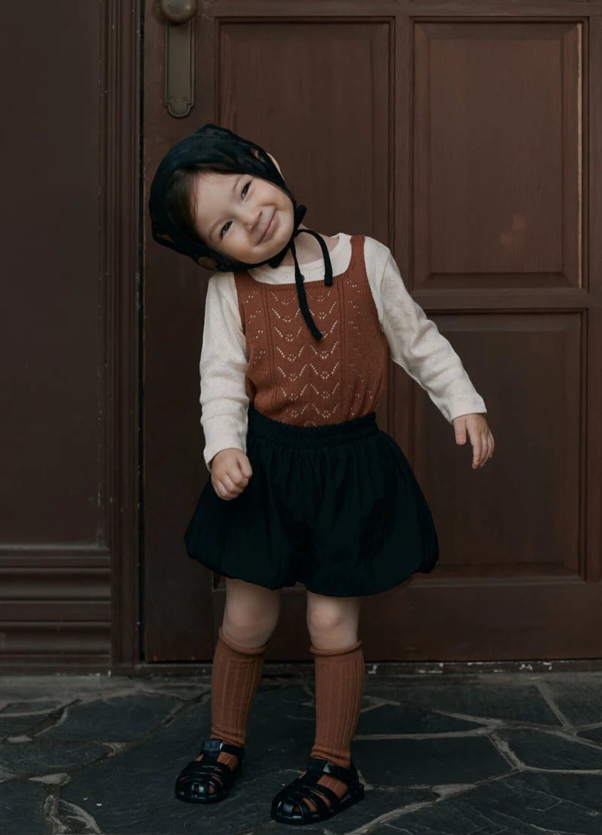 ベスト Hollow Jacquard Knitted Vest 透かし編み ジャガード ニットベスト【mh0012121】