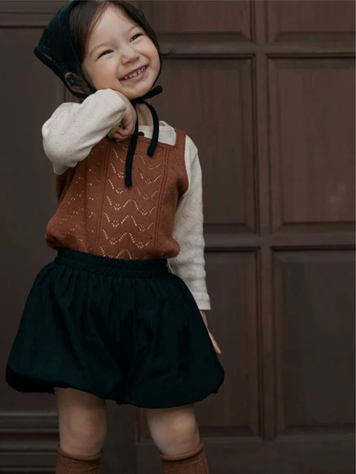 ベスト Hollow Jacquard Knitted Vest 透かし編み ジャガード ニットベスト【mh0012121】