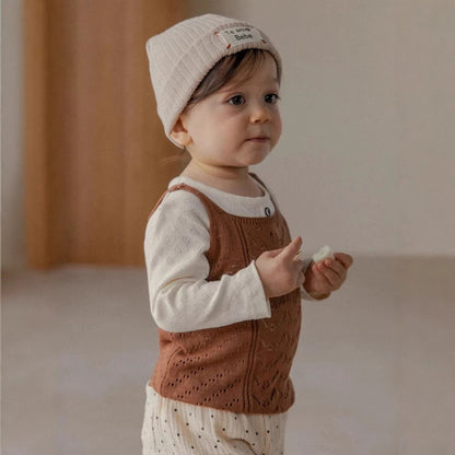 ベスト Hollow Jacquard Knitted Vest 透かし編み ジャガード ニットベスト【mh0012121】