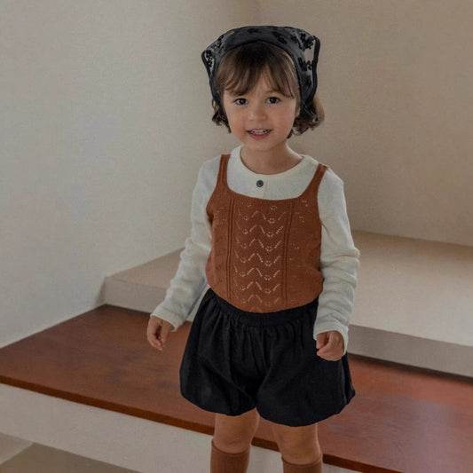 ベスト Hollow Jacquard Knitted Vest 透かし編み ジャガード ニットベスト【mh0012121】