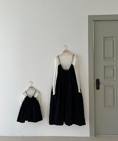 ノースリーブワンピース Jacquard Camisole Simple Dress ジャガード キャミソール ワンピース【mh0004722】