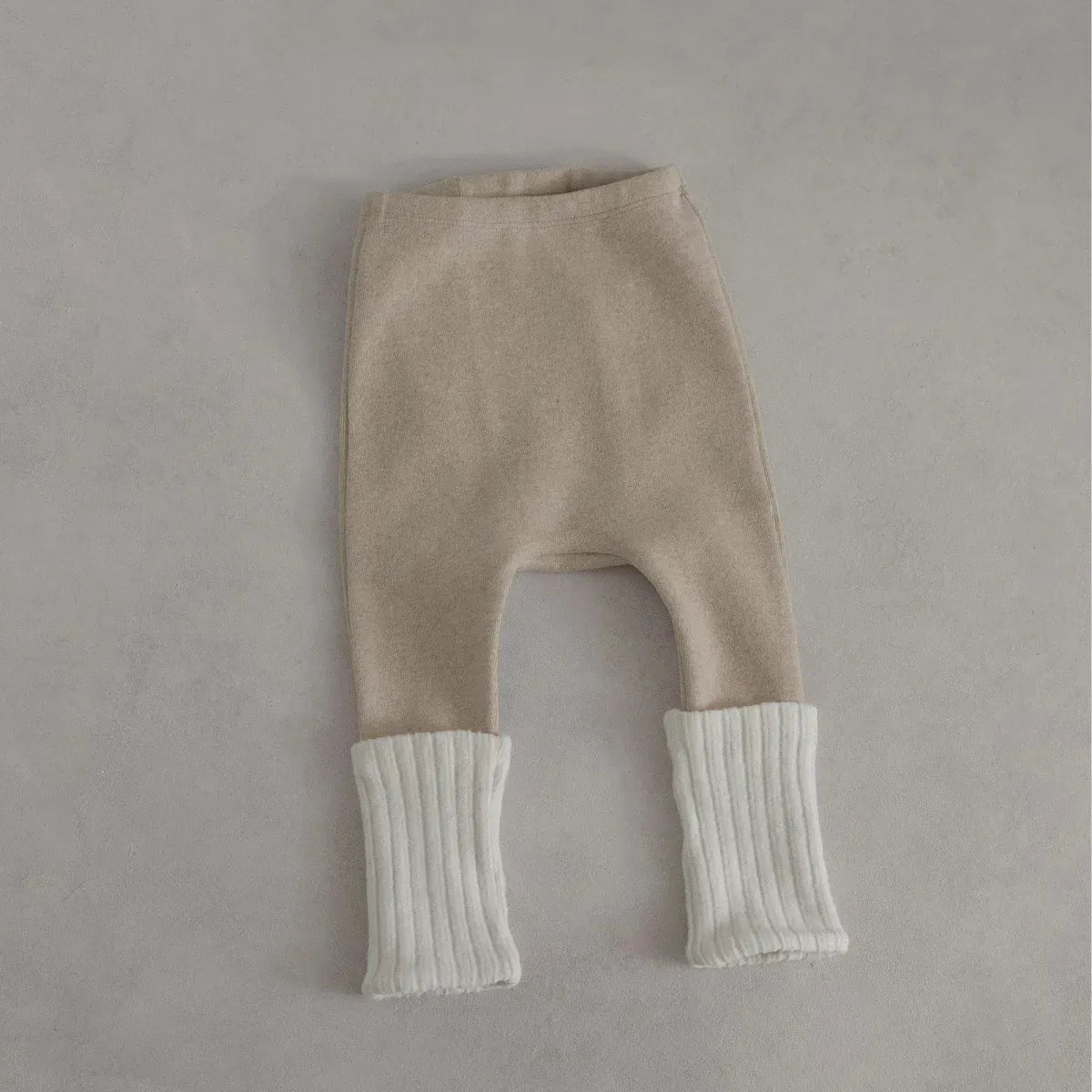 レギンスパンツ Light Apricot / 66cm 0-6m ベビーパンツ リブレッグウォーマードッキングレギンスパンツ【mh0007643】