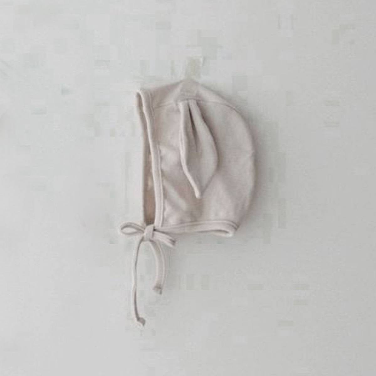 長袖ロンパース Light Apricot Hat / One Size 長袖ロンパース コットン うさ耳ボンネット 帽子セット【mh0011357】