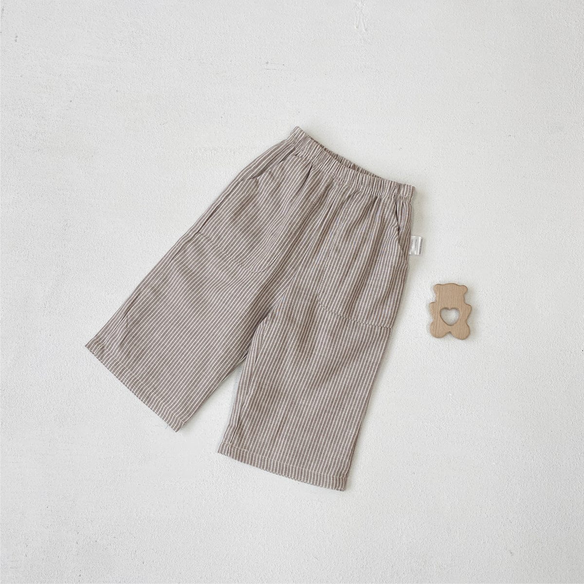 ロングパンツ・スウェットパンツ Light Coffee / 73cm ストライプワイドルーズイージーパンツ【mh0009668】