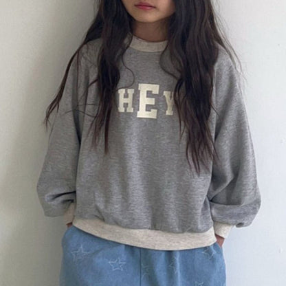 トレーナー・フーディ Light Gray / 90cm ロゴプリントクルーネックスウェットトレーナー【mh0011109】