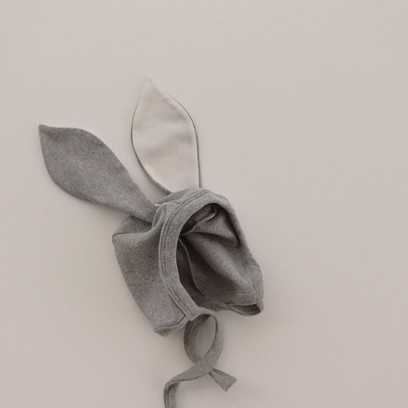 ロンパースセットアップ Light Gray Hat / 59cm Long Sleeve Romper + Pants Bunny Ear Hat 長袖 ロンパース + ハイウェストパンツ うさ耳帽子