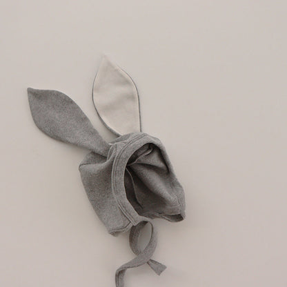 ロンパースセットアップ Light Gray Hat / 59cm Long Sleeve Romper + Pants Bunny Ear Hat 長袖 ロンパース + ハイウェストパンツ うさ耳帽子
