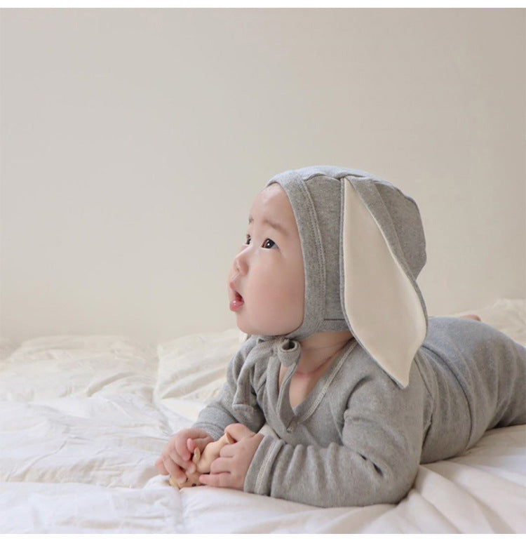ロンパースセットアップ Long Sleeve Romper + Pants Bunny Ear Hat 長袖 ロンパース + ハイウェストパンツ うさ耳帽子