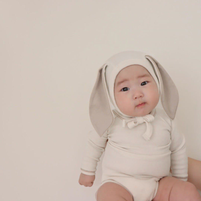 ロンパースセットアップ Long Sleeve Romper + Pants Bunny Ear Hat 長袖 ロンパース + ハイウェストパンツ うさ耳帽子