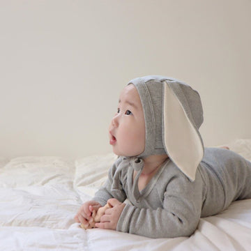 長袖セットアップ Long Sleeve Tee + Pants Bunny Ear Hat 長袖Tシャツ + ハイウエストパンツ うさ耳帽子【mh0012246】