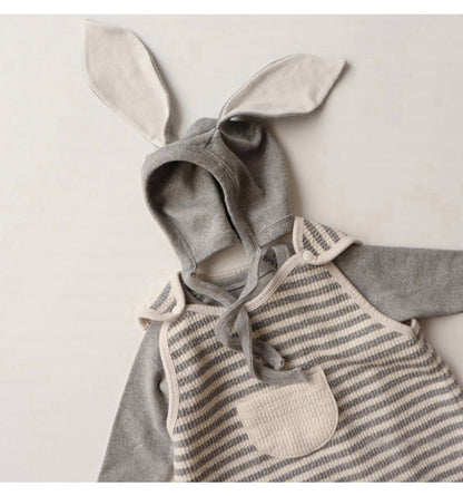 長袖セットアップ Long Sleeve Tee + Pants Bunny Ear Hat 長袖Tシャツ + ハイウエストパンツ うさ耳帽子【mh0012246】