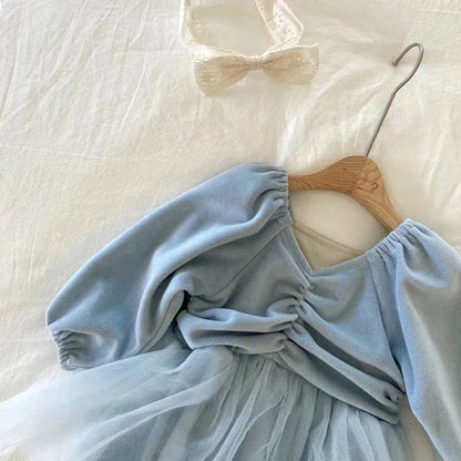 長袖ロンパース ベビーロンパース 長袖レオタードボディスーツ バレリーナ チュチュチュールスカート【mh0006477】