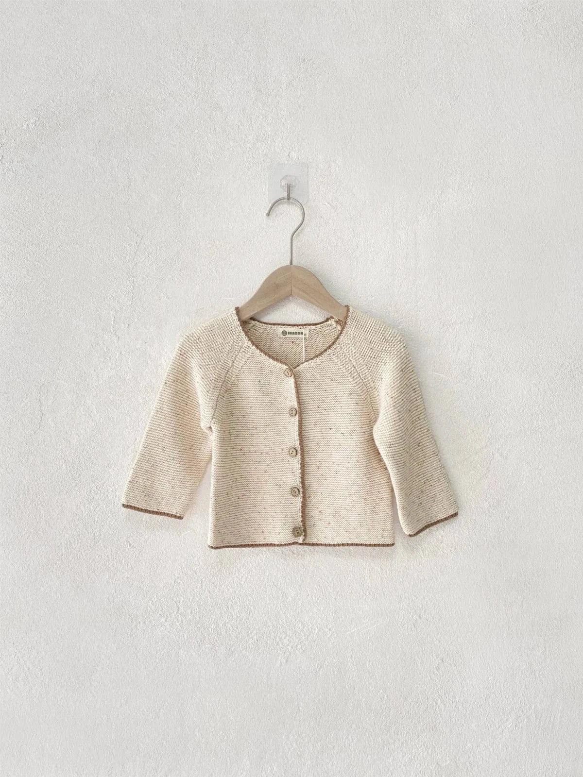 カーディガン・パーカー ベビーカーディガン カラフルネップシンプルニットカーディガンジャケット【mh0006956】