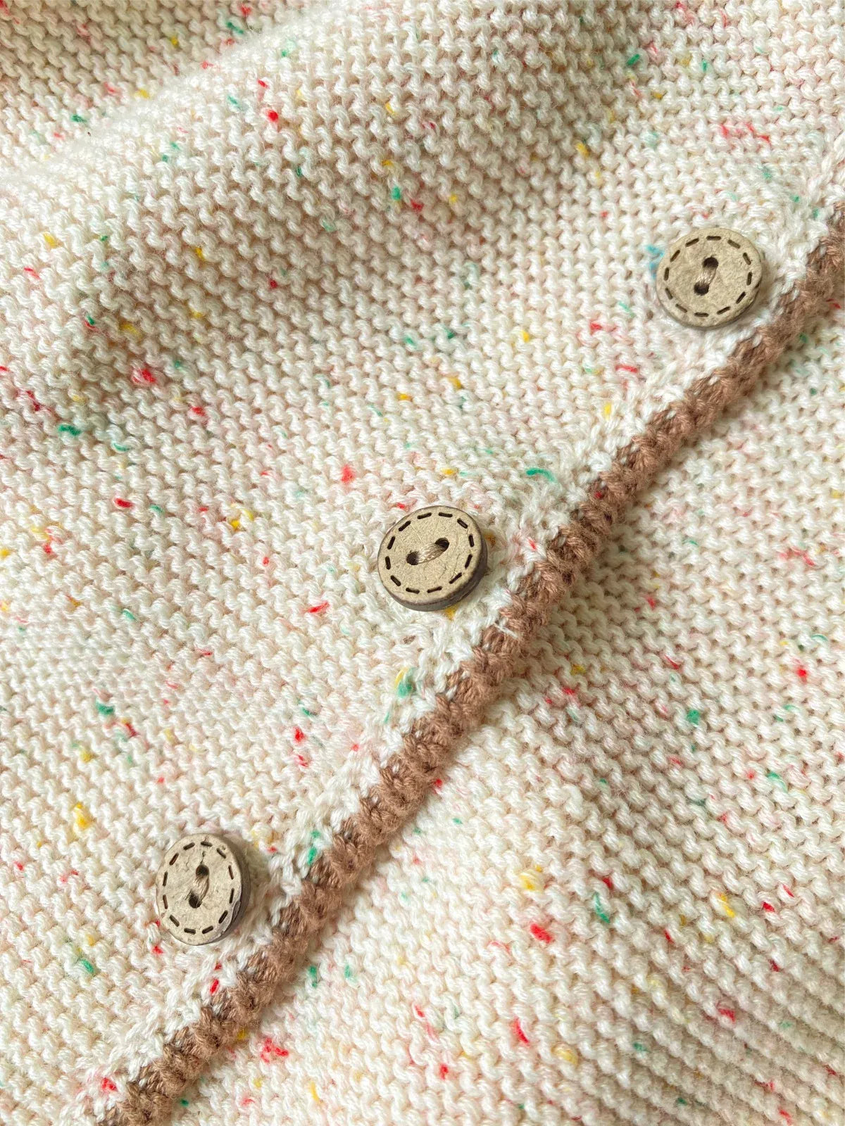 カーディガン・パーカー ベビーカーディガン カラフルネップシンプルニットカーディガンジャケット【mh0006956】