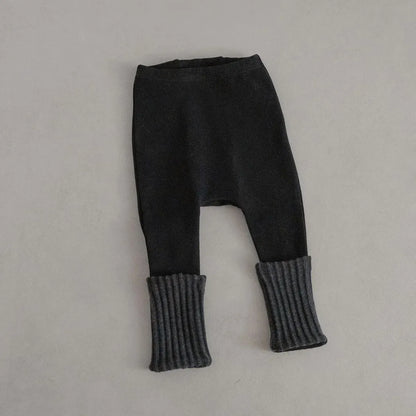 レギンスパンツ ベビーパンツ リブレッグウォーマードッキングレギンスパンツ【mh0007643】