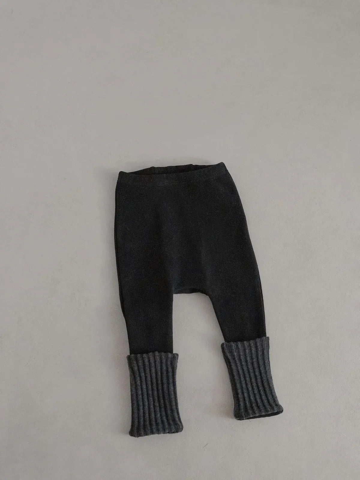 レギンスパンツ ベビーパンツ 裾リブパッチワークシンプルレギンスパンツ【mh0007874】