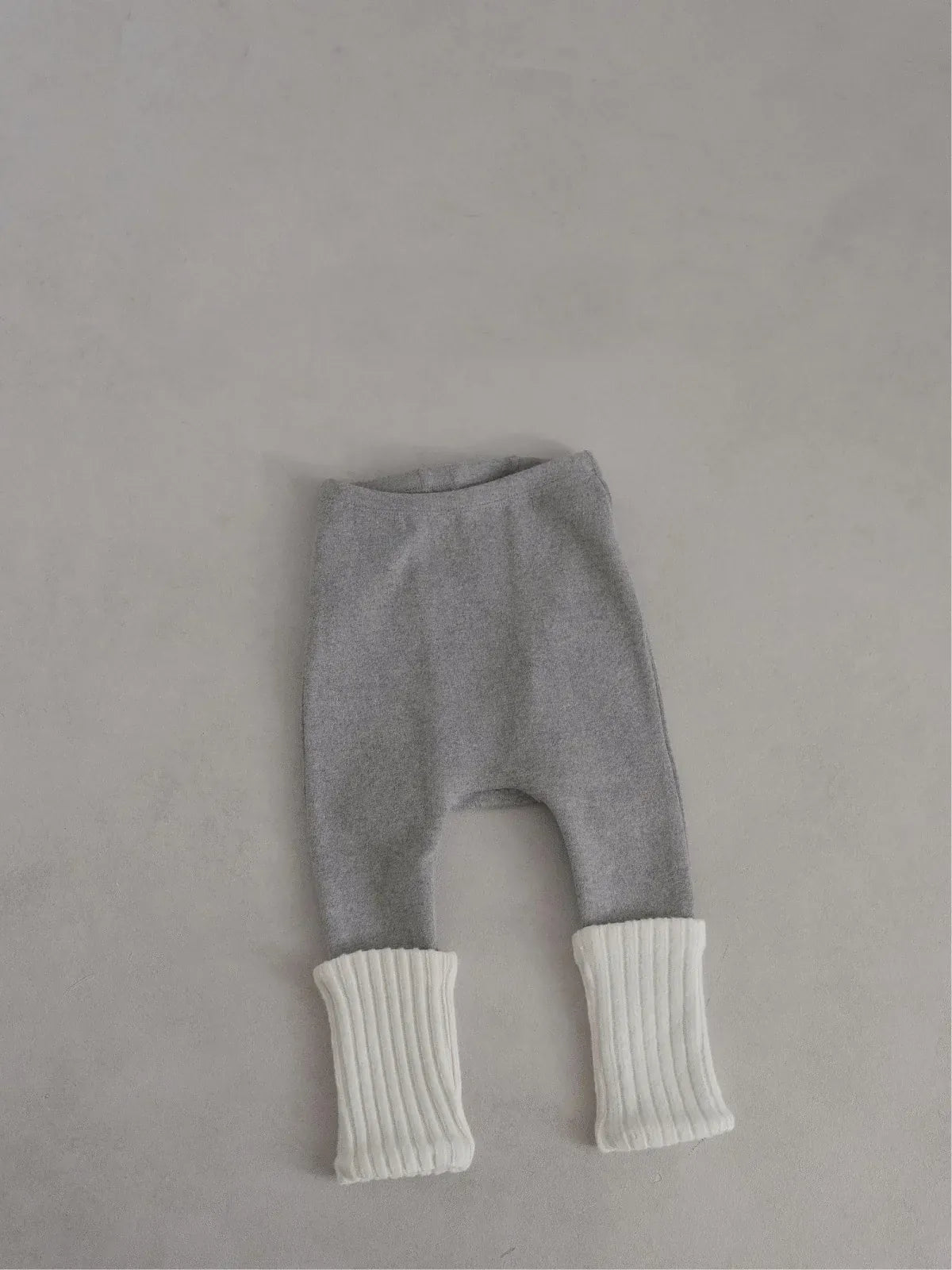 レギンスパンツ ベビーパンツ 裾リブパッチワークシンプルレギンスパンツ【mh0007874】