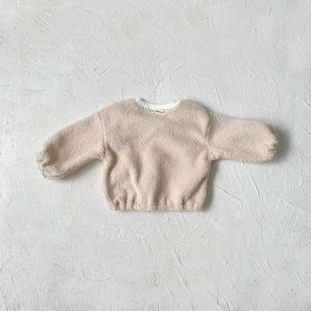 トレーナー・フーディ ベビートップス カラフルぽんぽん水玉ドットボアフリース長袖プルオーバー【mh0008160】