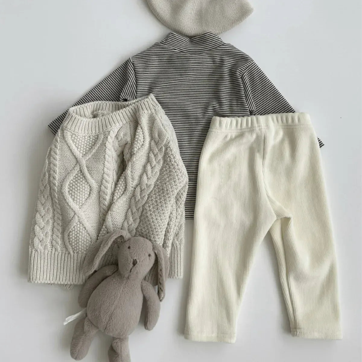 レギンスパンツ ベビーパンツ シンプルベーシック裏フリースロングレギンスパンツ【mh0008483】