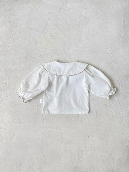 長袖シャツ・ブラウス ベビートップス フラワー刺繍長袖ブラウス【mh0008532】