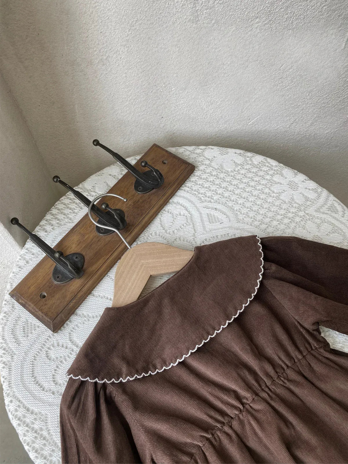 長袖ロンパース ベビーロンパース フラワー刺繍長袖ボディスーツ【mh0008533】