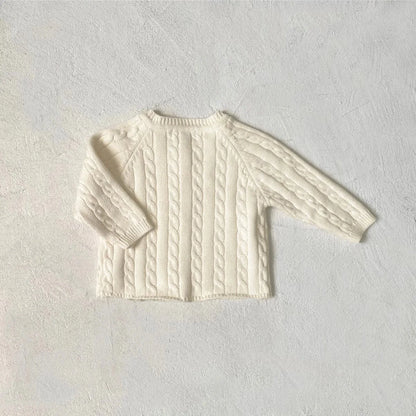 カーディガン・パーカー ベビーカーディガン アランニットケーブル編みカーディガンジャケット【mh0008739】