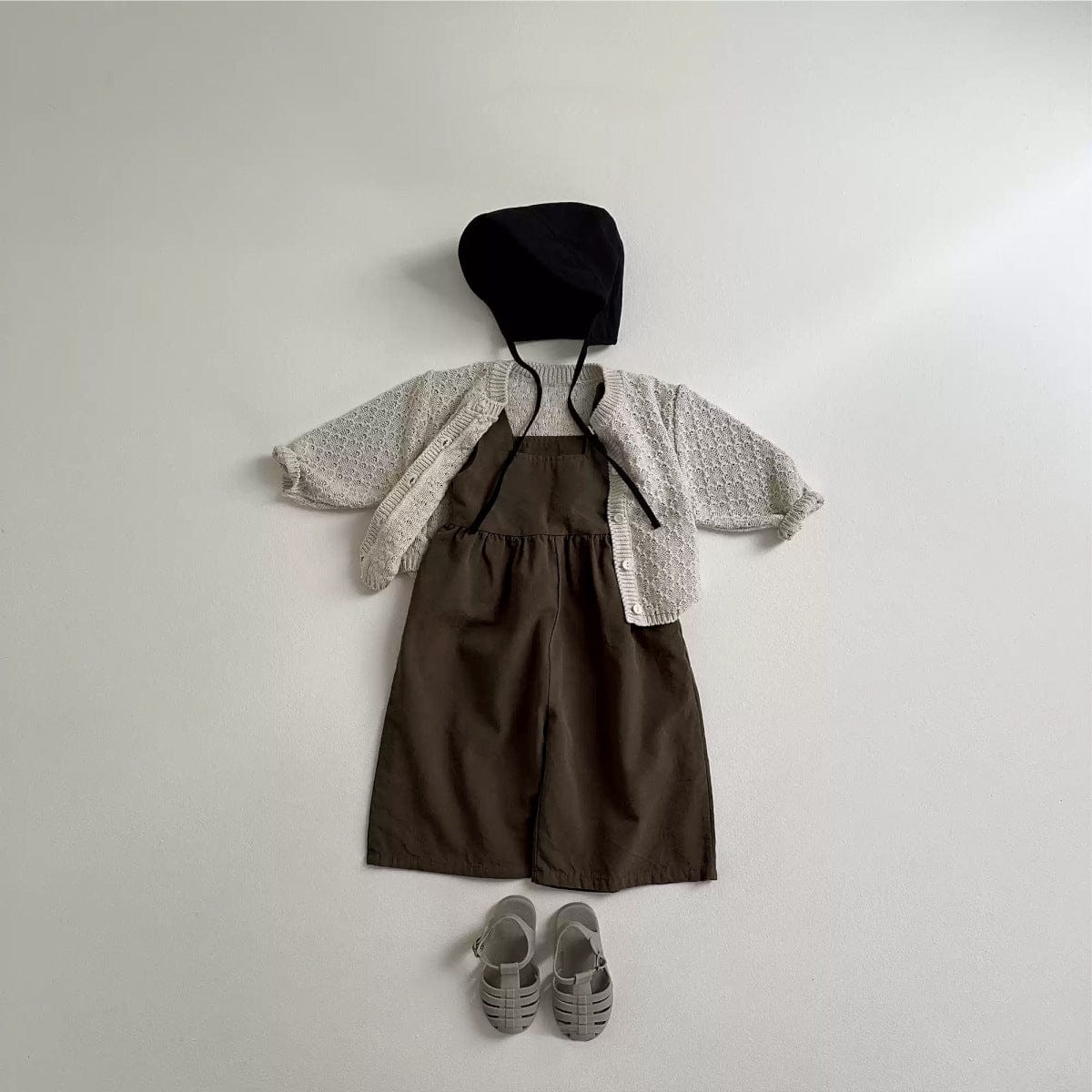 ノースリーブジャンプスーツ ベビーオーバーオール シンプルベーシックワイドルーズノースリーブジャンプスーツ【mh0009023】