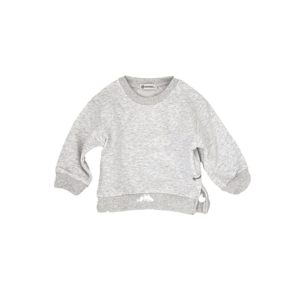 トレーナー・フーディ ベビートップス サイドスリットシンプル長袖スウェットシャツ【mh0009033】